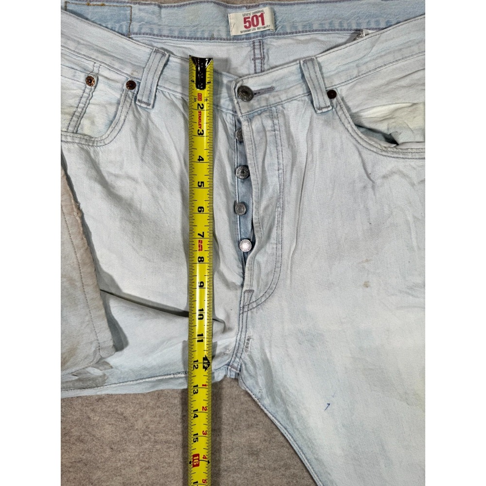 Vintage Levis 501 Original Jeans Men 38x34 Blue Denim Cotton Button Fly Straight - Picture 12 of 16